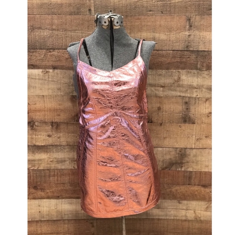 For Love and Lemons Pink Metallic Mini XS NWT